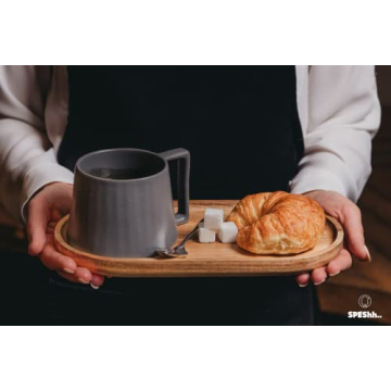 Acacia Wooden Serving Trays Set - Rustic & Elegant Design