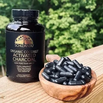 Schizandu Activated Coconut Charcoal Capsules - Vegan Detox