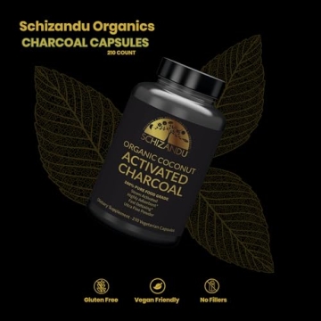 Schizandu Activated Coconut Charcoal Capsules - Vegan Detox