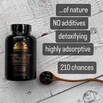 Schizandu Activated Coconut Charcoal Capsules - Vegan Detox
