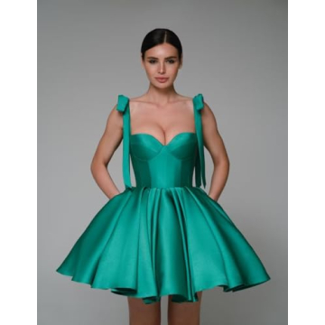 AZG Black Short Prom Dress with Pockets for Homecoming