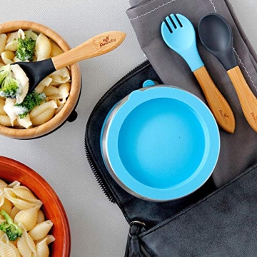 Avanchy Baby Bowls with Suction and Storage Lids Set