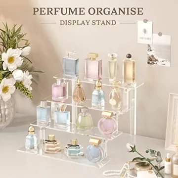 Janaden Acrylic Perfume Organizer 4 Tier Display Stand
