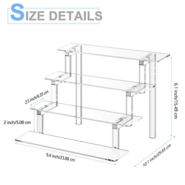 Janaden Acrylic Perfume Organizer 4 Tier Display Stand