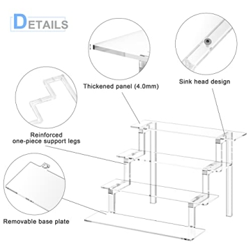 Janaden Acrylic Perfume Organizer 4 Tier Display Stand
