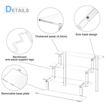 Janaden Acrylic Perfume Organizer 4 Tier Display Stand