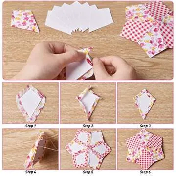 arricraft 200 Pcs Trapezoid Paper Quilting Templates, Handmade English Paper Piecing Trapezoid Patchwork Template for DIY Patchwork Sewing Crafts