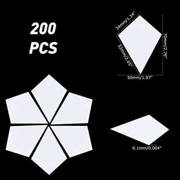 arricraft 200 Pcs Trapezoid Paper Quilting Templates, Handmade English Paper Piecing Trapezoid Patchwork Template for DIY Patchwork Sewing Crafts