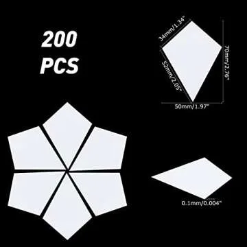 arricraft 200 Pcs Trapezoid Paper Quilting Templates, Handmade English Paper Piecing Trapezoid Patchwork Template for DIY Patchwork Sewing Crafts