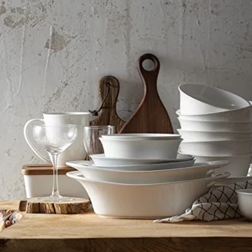 DOWAN 2 Quart Serving Bowls with Handles for Entertaining