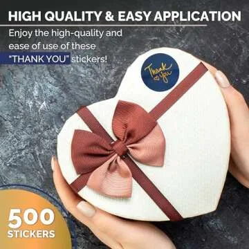 1000 1.5 Inch Thank You Stickers | Small Business & Packaging Stickers | Self-Adhesive, Waterproof & Durable