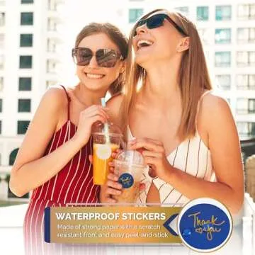 1000 1.5 Inch Thank You Stickers | Small Business & Packaging Stickers | Self-Adhesive, Waterproof & Durable