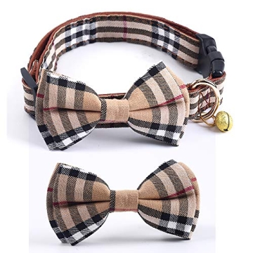 SuperBuddy Adjustable Dog Collar with Bowtie for All Dogs