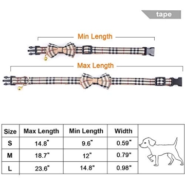 SuperBuddy Adjustable Dog Collar with Bowtie for All Dogs