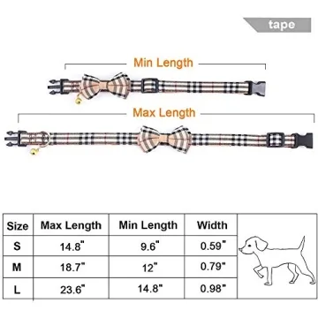 SuperBuddy Adjustable Dog Collar with Bowtie for All Dogs