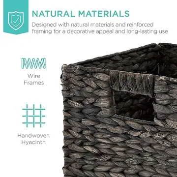 Stylish 13x13 Hyacinth Baskets for Home Organization