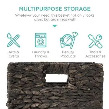 Stylish 13x13 Hyacinth Baskets for Home Organization