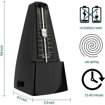 Ueteto Mechanical Metronome for Musicians – Loud Sound