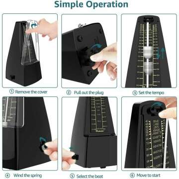 Ueteto Mechanical Metronome for Musicians – Loud Sound