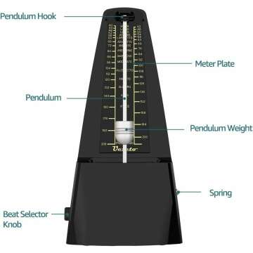 Ueteto Mechanical Metronome for Musicians – Loud Sound