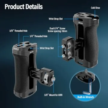 SIRUI Lightweight Side Handle for Camera Cages & Rigs Enjoy Flexibility