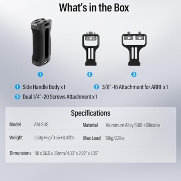 SIRUI Lightweight Side Handle for Camera Cages & Rigs Enjoy Flexibility