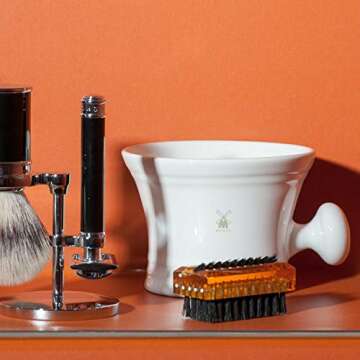 MUHLE White Porcelain Platinum Rim Shaving Mug