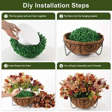 Homsunny Artificial Hanging Flowers for Autumn Decor