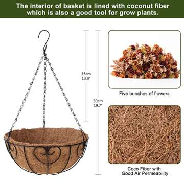 Homsunny Artificial Hanging Flowers for Autumn Decor