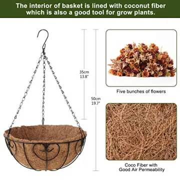 Homsunny Artificial Hanging Flowers for Autumn Decor