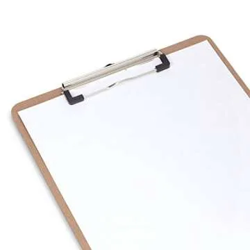 30 Hardboard Clipboards, Low Profile Clip, Designed for Classroom and Office Use, 30 Clip Boards