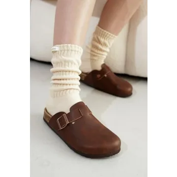 Project Cloud Genuine Leather Clogs for Women - Stylish Comfort Slip-ons