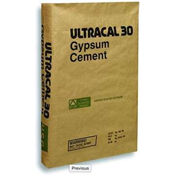 Ultracal 30 Plaster Casting Powder for Mold Casting, Scenery, Dioramas, and Dentistry 5 lb Pack Rese...