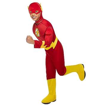 Rubies Child's DC Comics Deluxe Muscle Chest The Flash Costume, Medium for themed parties and Halloween