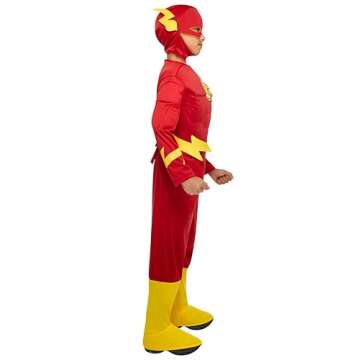 Rubies Child's DC Comics Deluxe Muscle Chest The Flash Costume, Medium for themed parties and Halloween