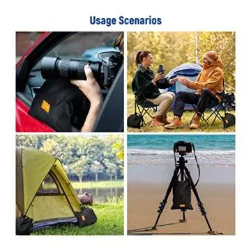 NEEWER Sandbag for Photography, 15.5"x9.4" Foldable Handheld Storage Bag with Shoulder Strap, Heavy Duty Polyester Saddlebag/Beanbag/Tripod Weight Bag for Camera Lens Support & Light Stands Boom Arms