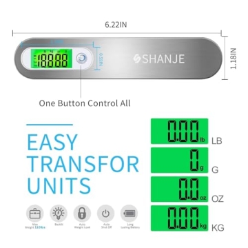 SHANJE Digital Luggage Scale Precision Travel Accessories