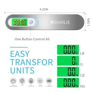 SHANJE Digital Luggage Scale Precision Travel Accessories