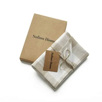 Solino Home Linen Kitchen Towels Set of 2 for Kitchen Elegance
