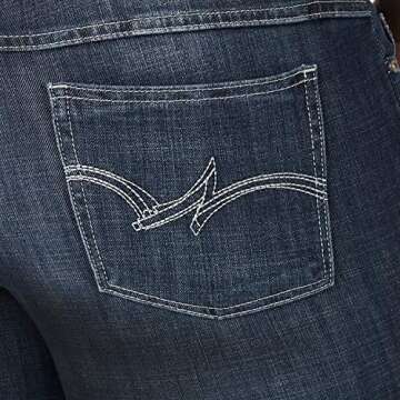 Wrangler womens Western Plus Size Mid Rise Stretch Boot Cut Jeans, Mid Wash, 26-32 US