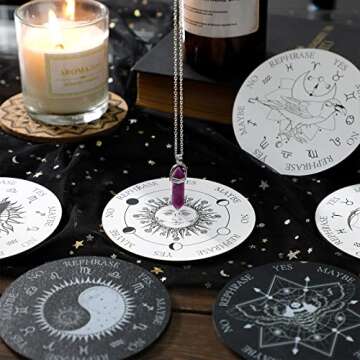 Sureio 13-Piece Pendulum Board Set for Divination