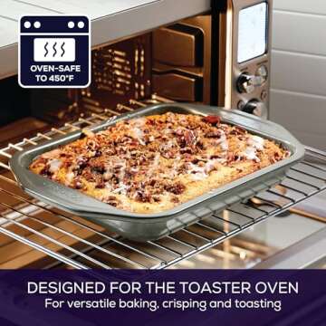 Circulon Total Bakeware Nonstick Toaster Oven & Personal Pizza Pan Baking Set, 4-Piece