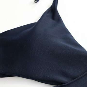 Stylish MOOSKINI Womens Padded Push-up Bikini Set - Deep Blue Swimwear