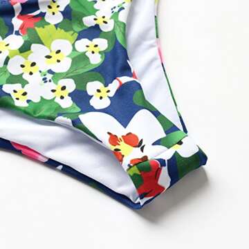 Stylish MOOSKINI Womens Padded Push-up Bikini Set - Deep Blue Swimwear