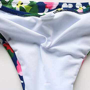 Stylish MOOSKINI Womens Padded Push-up Bikini Set - Deep Blue Swimwear