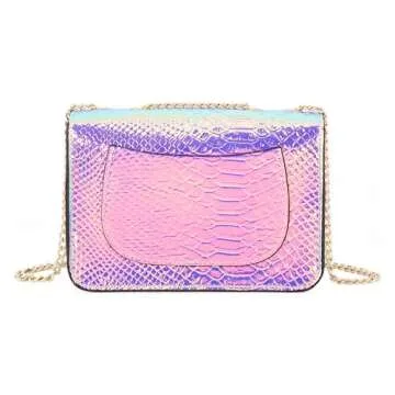 Chic Holographic Shoulder Bag for Elegant Occasions