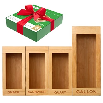 Lossey Bamboo Ziplock Bag Organizer - Stylish and Eco-Friendly