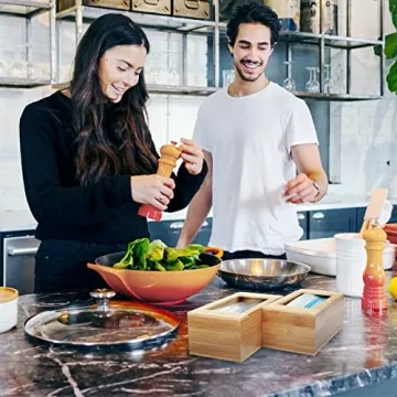 Lossey Bamboo Ziplock Bag Organizer - Stylish and Eco-Friendly