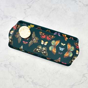 Pimpernel Butterfly Design Tea Serving Tray - Durable & Charming