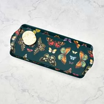 Pimpernel Butterfly Design Tea Serving Tray - Durable & Charming